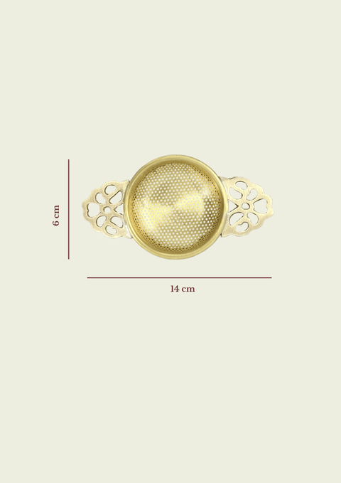 Mantra’s Gold Brass Tea Strainer - The Mantra Online
