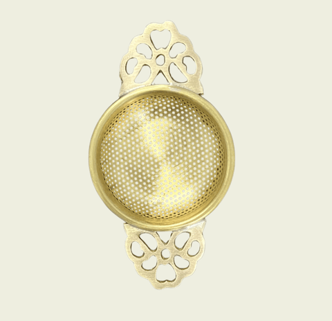 Mantra’s Gold Brass Tea Strainer - The Mantra Online