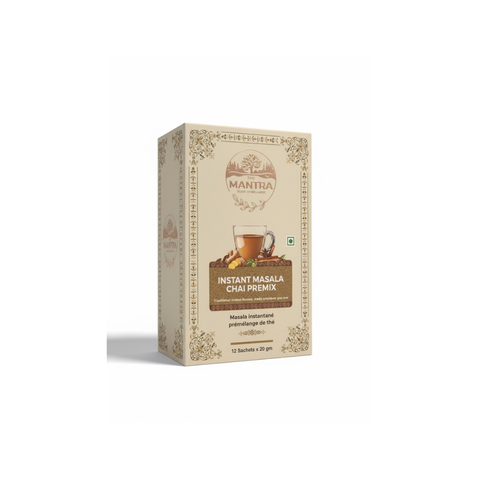 Instant Masala Chai Premix | Rich Milk tea on the go | 12 Sachets(20gm each)