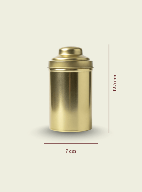 Golden Chai Container – 150 g Capacity - The Mantra Online