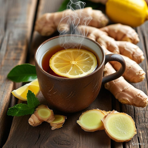 Sip the refreshment of&nbsp; Lemon Ginger Tea