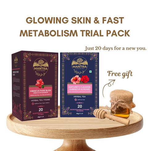 Glowing Skin & Fast Metabolism Trial Pack | Herbal Detox Tea - The Mantra Online