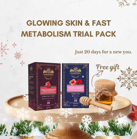 Glowing Skin & Fast Metabolism Trial Pack | Herbal Detox Tea - The Mantra Online