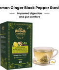 Lemon Ginger Tea for Digestion | 20 Pyramid Bags - The Mantra Online