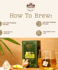 Lemon Ginger Tea for Digestion | 60 Pyramid Bags - The Mantra Online