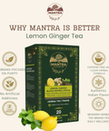 Lemon Ginger Tea for Digestion | 60 Pyramid Bags - The Mantra Online