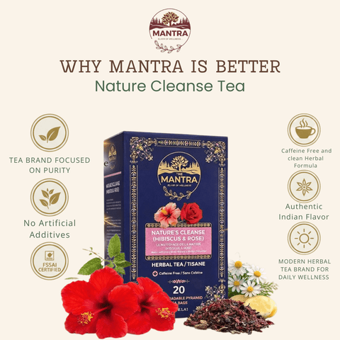 Nature’s Cleanse Tea for Gut Balance | 60 Pyramid Bags - The Mantra Online