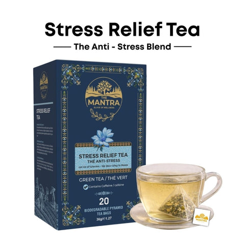 Stress Relief Tea – Ancient Calm | 20 Pyramid Bags - The Mantra Online